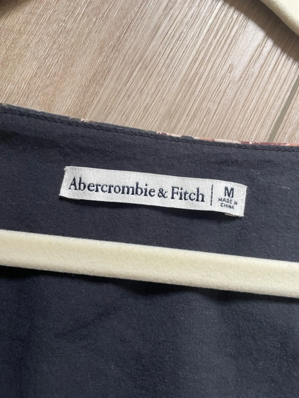 Abercrombie & Fitch Black Floral Square-Neck Blouse